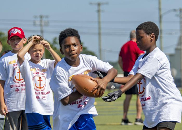 NFL linebacker Jamin Davis hosts youth football camp on NAS Oceana