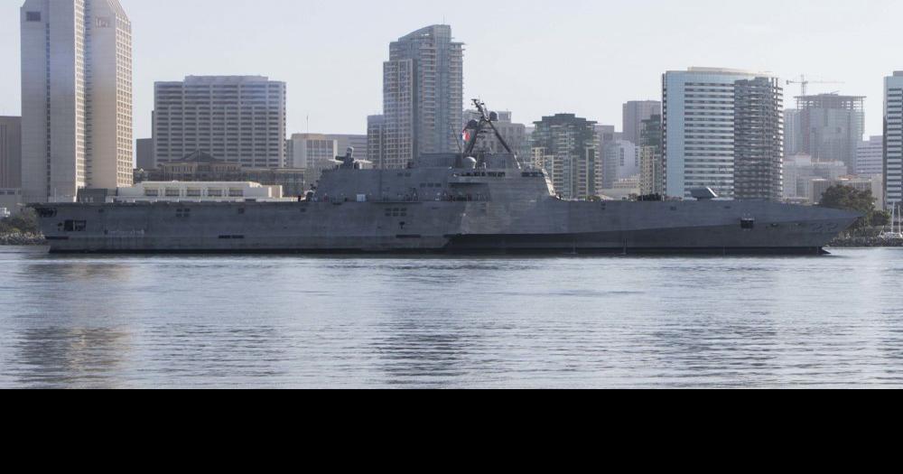 Future USS Kansas City arrives at San Diego homeport Norfolk Navy Flagship