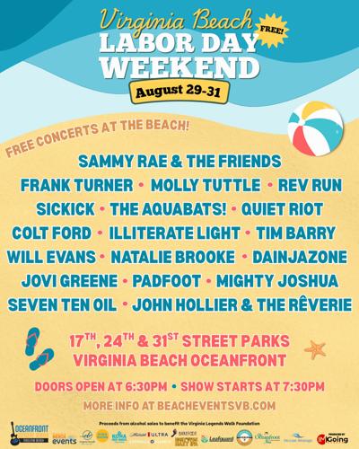 Free concert series on Labor Day weekend at the Virginia Beach