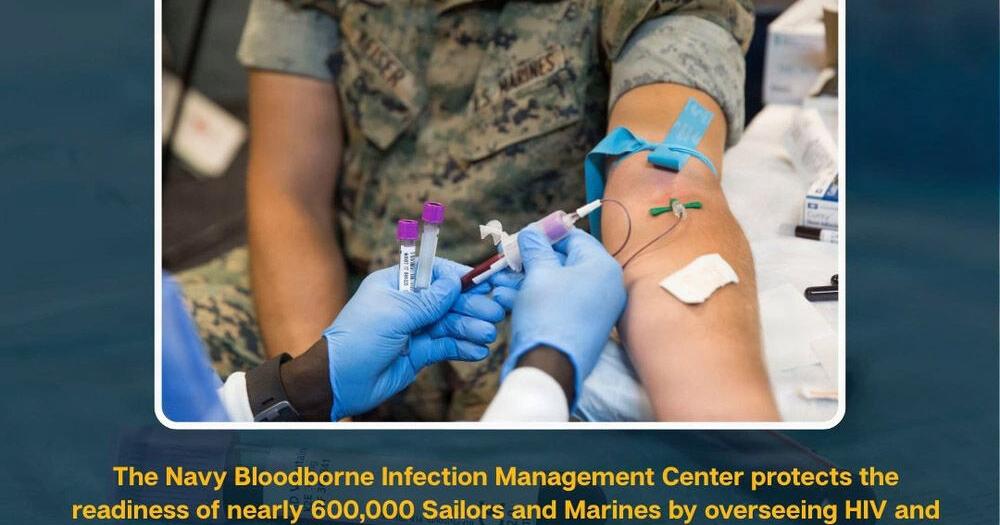 Центр управления инфекциями, передающимися через кровь: обеспечение готовности сил посредством проверки на патогены, передающиеся через кровь, на флоте и в силах морской пехоты.