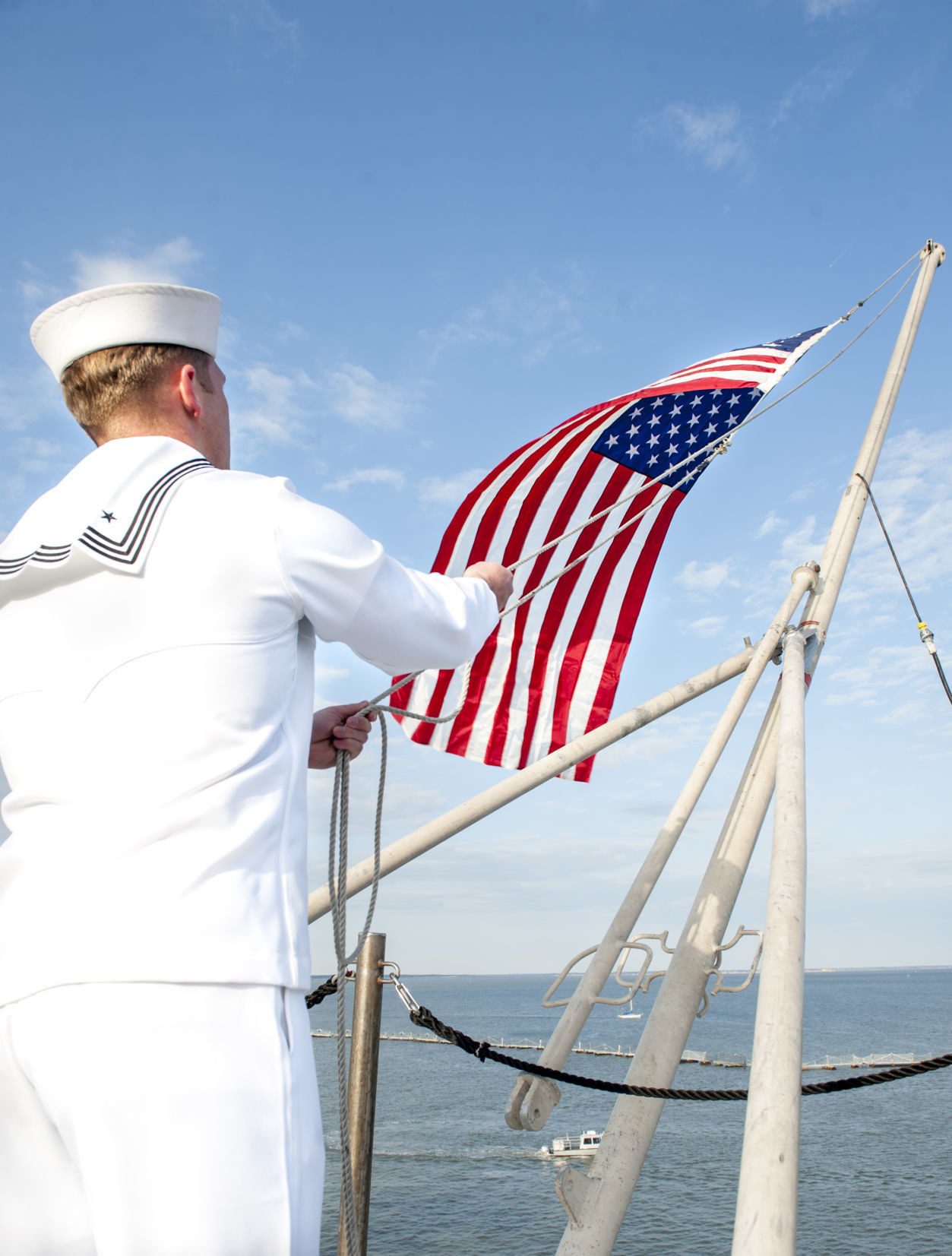 Barbara Bush christens USS George Washington aircraft carrier Photo Print 