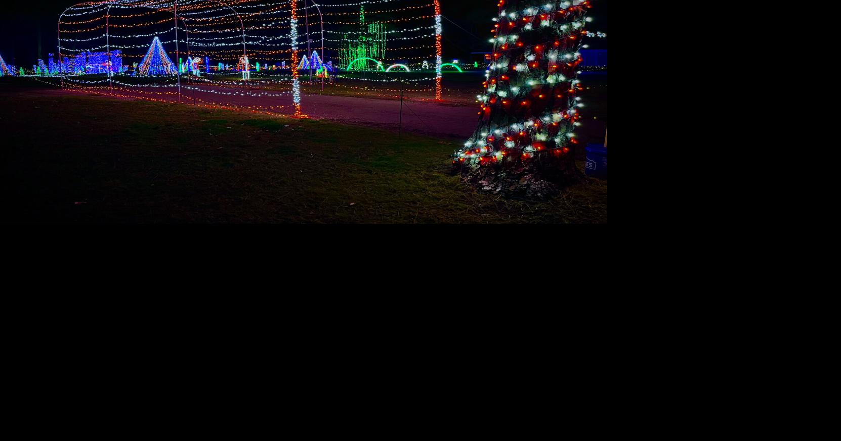 The Lights of Christmas synchronized musical drivethrough display and Christmas Village