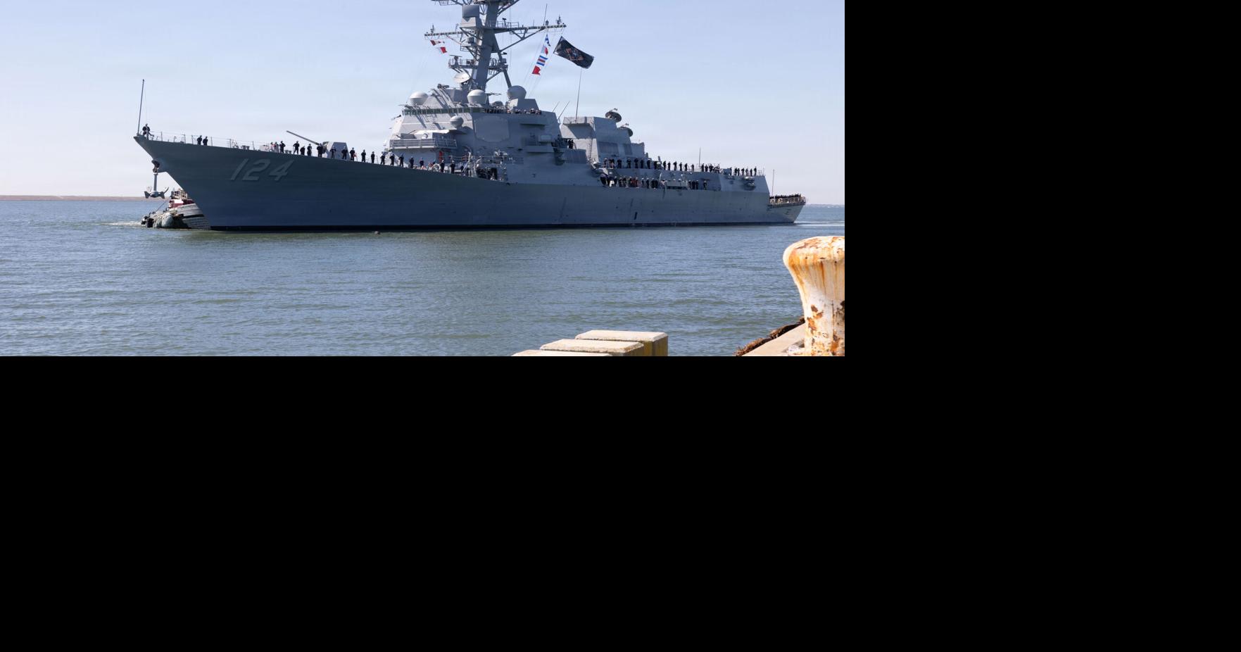 Navy’s newest destroyer arrives at Naval Station Norfolk ahead of commissioning