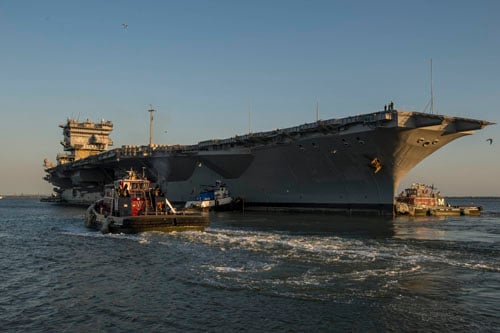 PHOTO RELEASE - USS ENTERPRISE'S (CVN 65) HOMECOMING CELEBRATED AT NEWPORT  NEWS SHIPBUILDING - HII