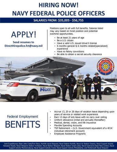 Now hiring Navy Federal Police Officers | Top Stories | militarynews.com