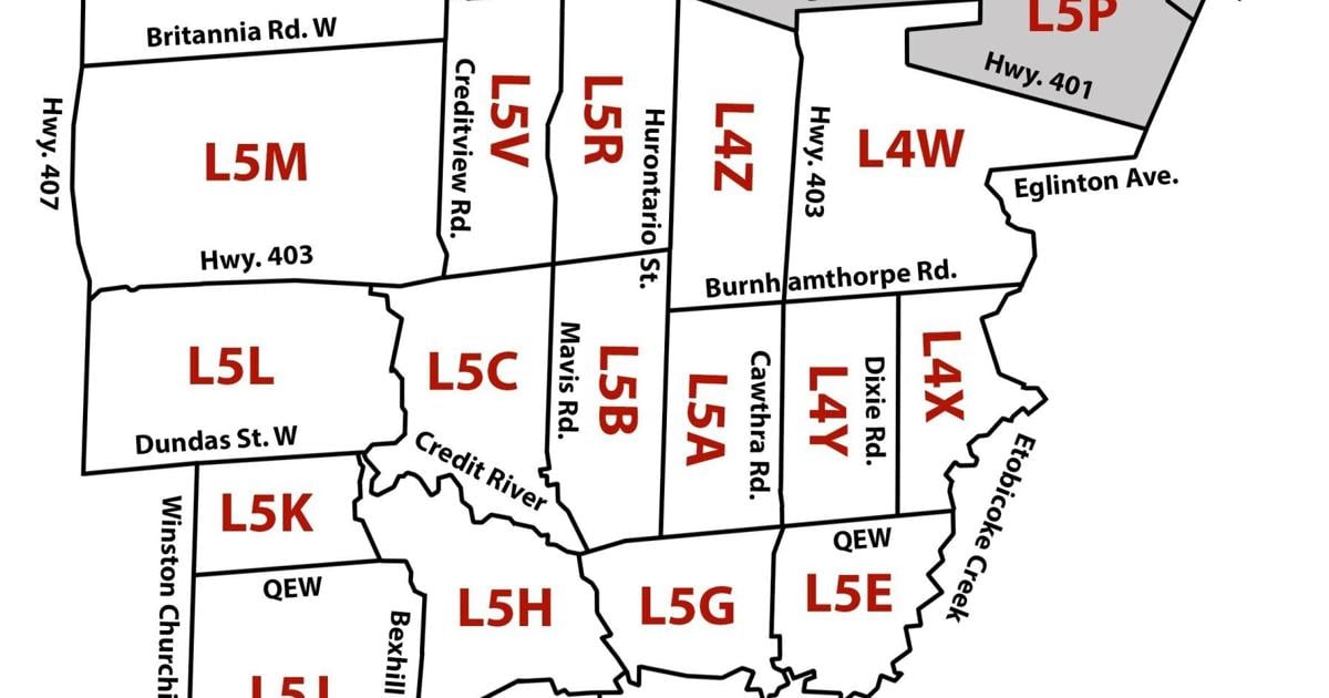 MAP: Mississauga postal codes with highest and lowest COVID-19 ...