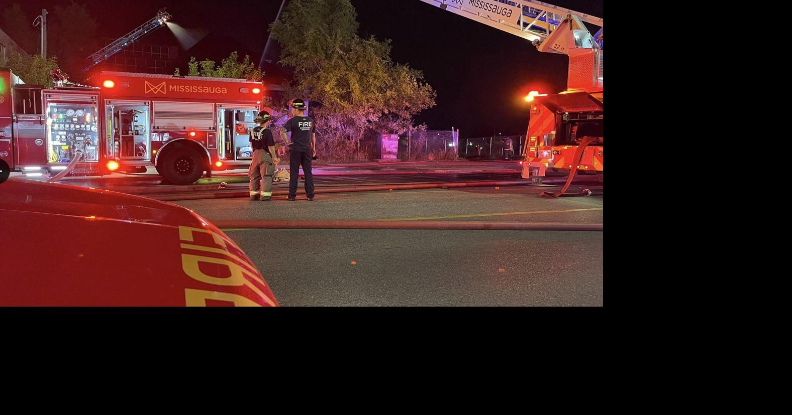 Man taken to hospital following industrial fire in Mississauga