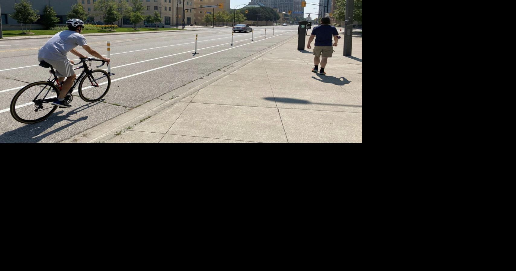 Mississauga permanently installs new bike lanes, bike racks in downtown