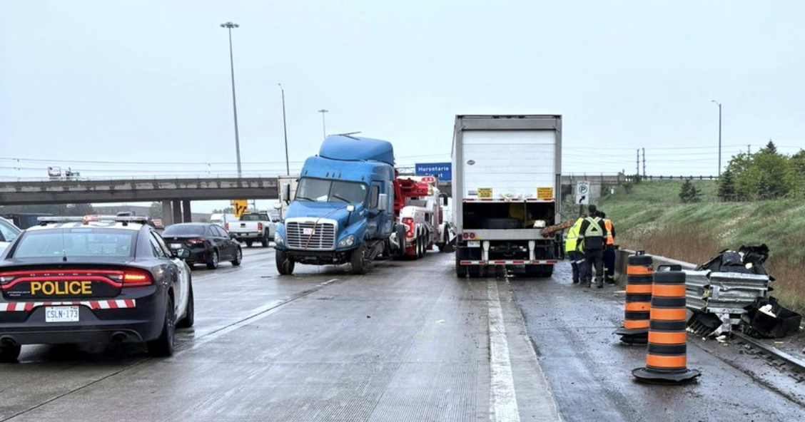 Highway 401 reopens in Mississauga after truck crash