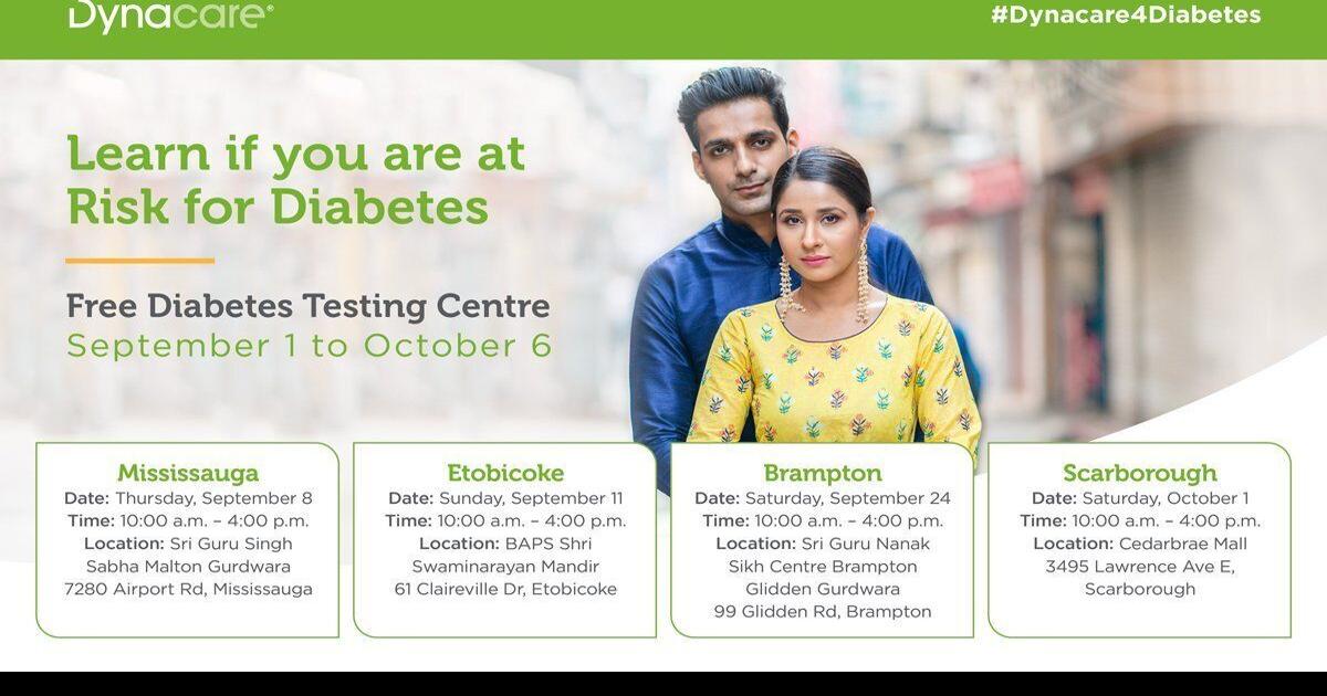 Free Type 2 diabetes testing at mobile clinics in Mississauga, Brampton