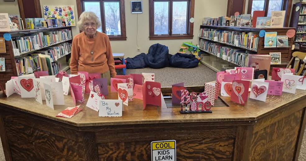 Warsaw Library Gals and community make Valentines for residents in long-term care