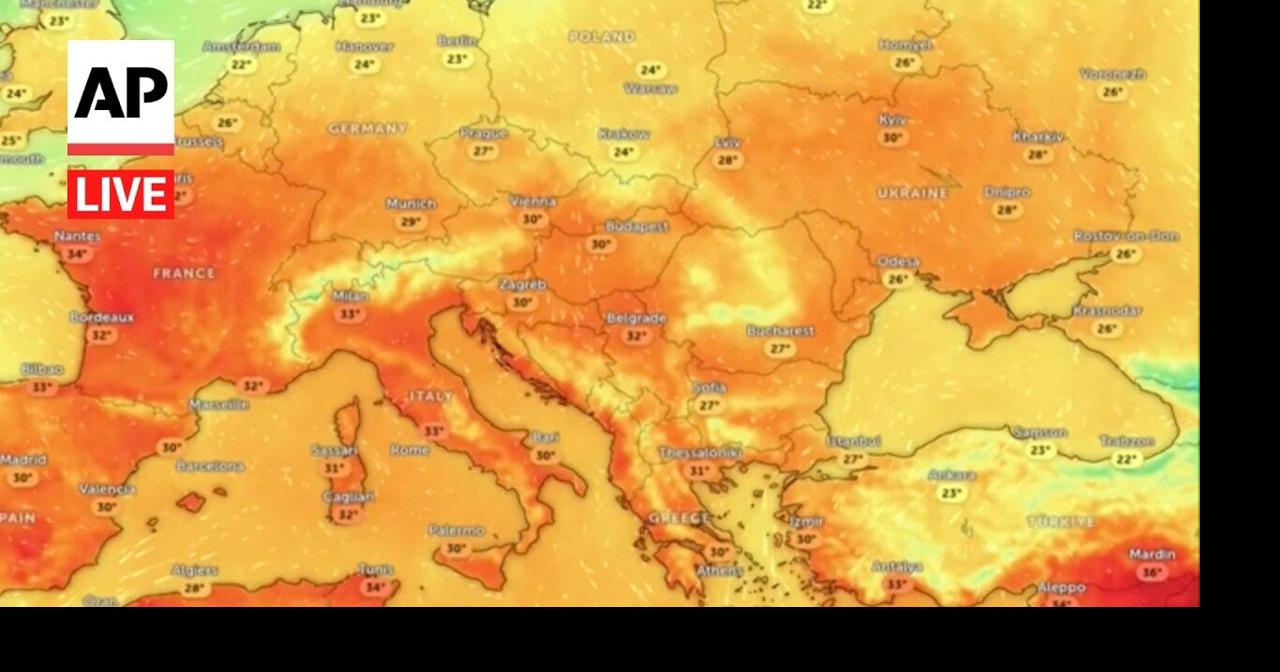 LIVE: Heat map shows soaring temperatures across Western Europe