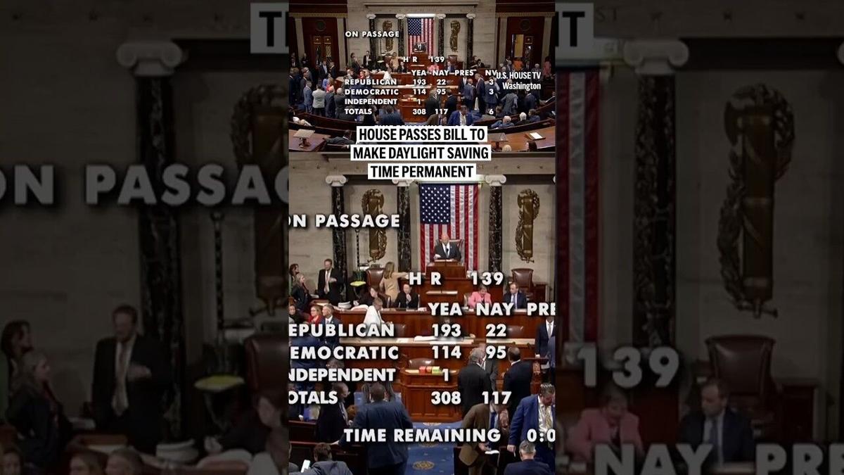 House Passes Bill Making Daylight Saving Permanent, 308-117