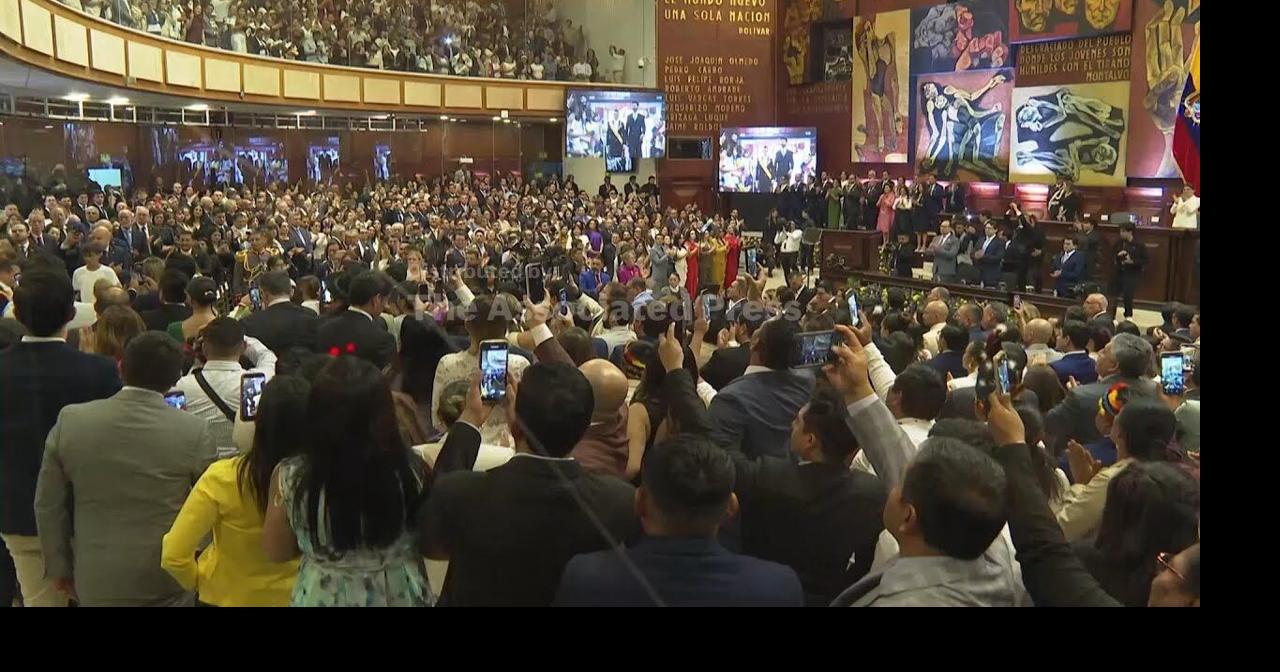 Ecuador's President Daniel Noboa addresses the nation from National Assembly