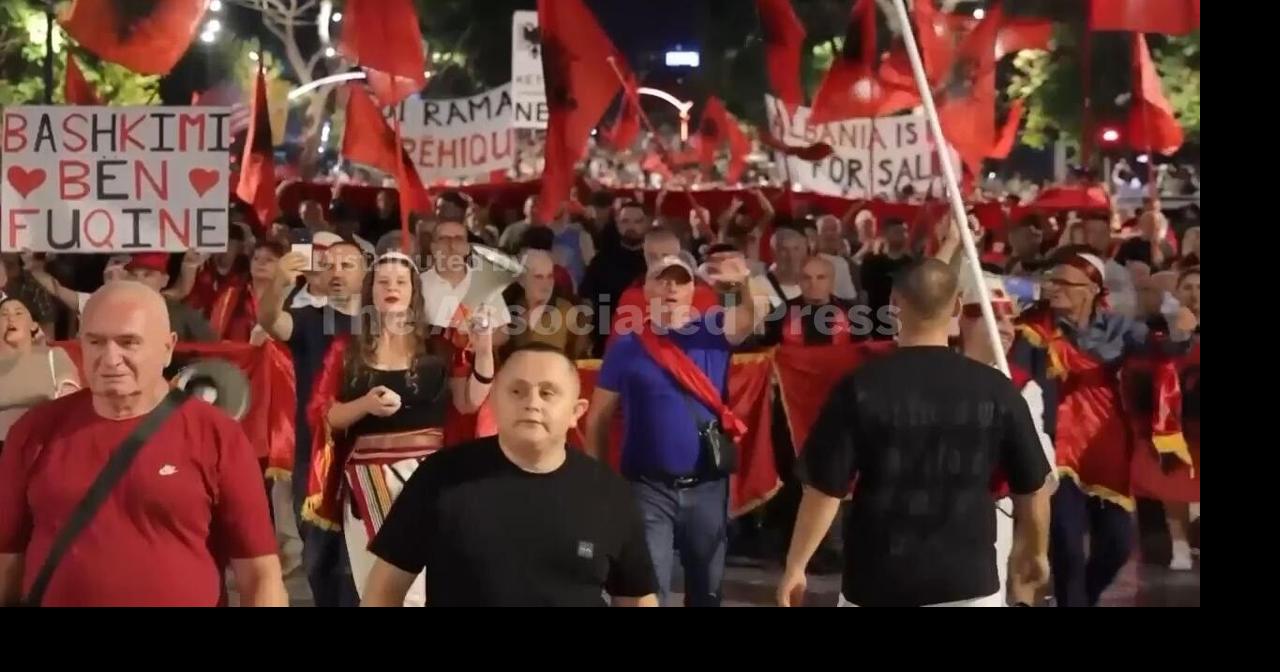 Protesters gather in Albania's capital over opposition to luxury resort linked to Jared Kushner