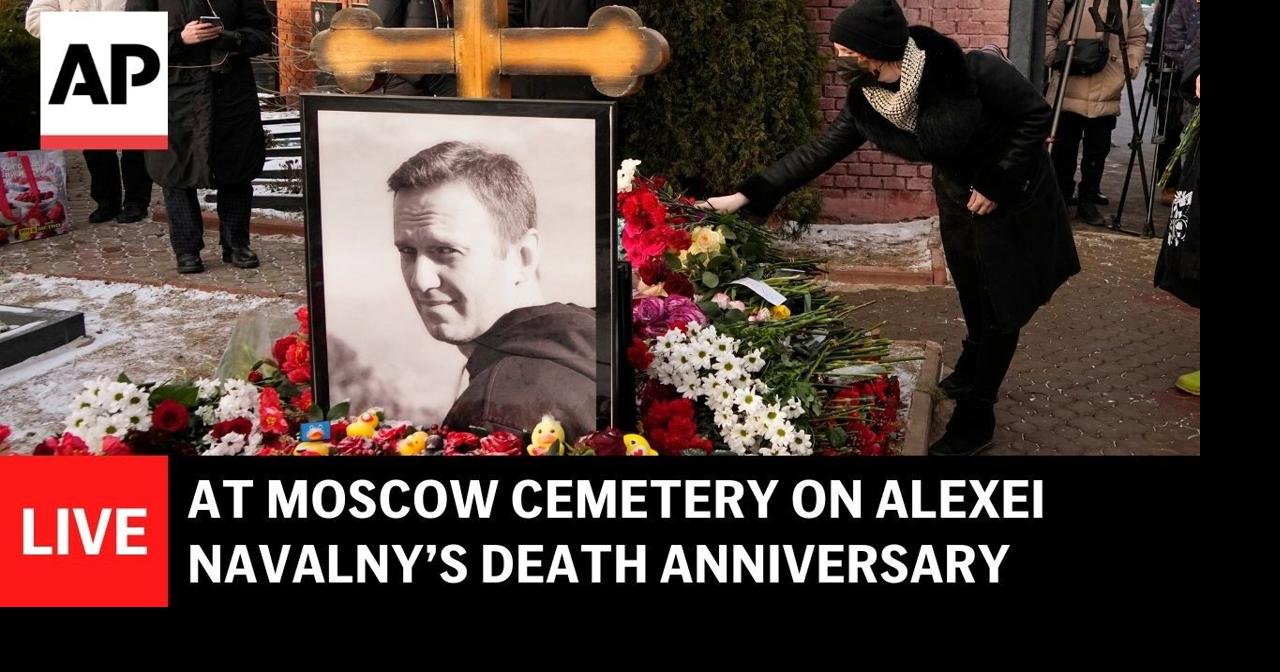 LIVE: People pay tribute to Alexei Navalny on death anniversary