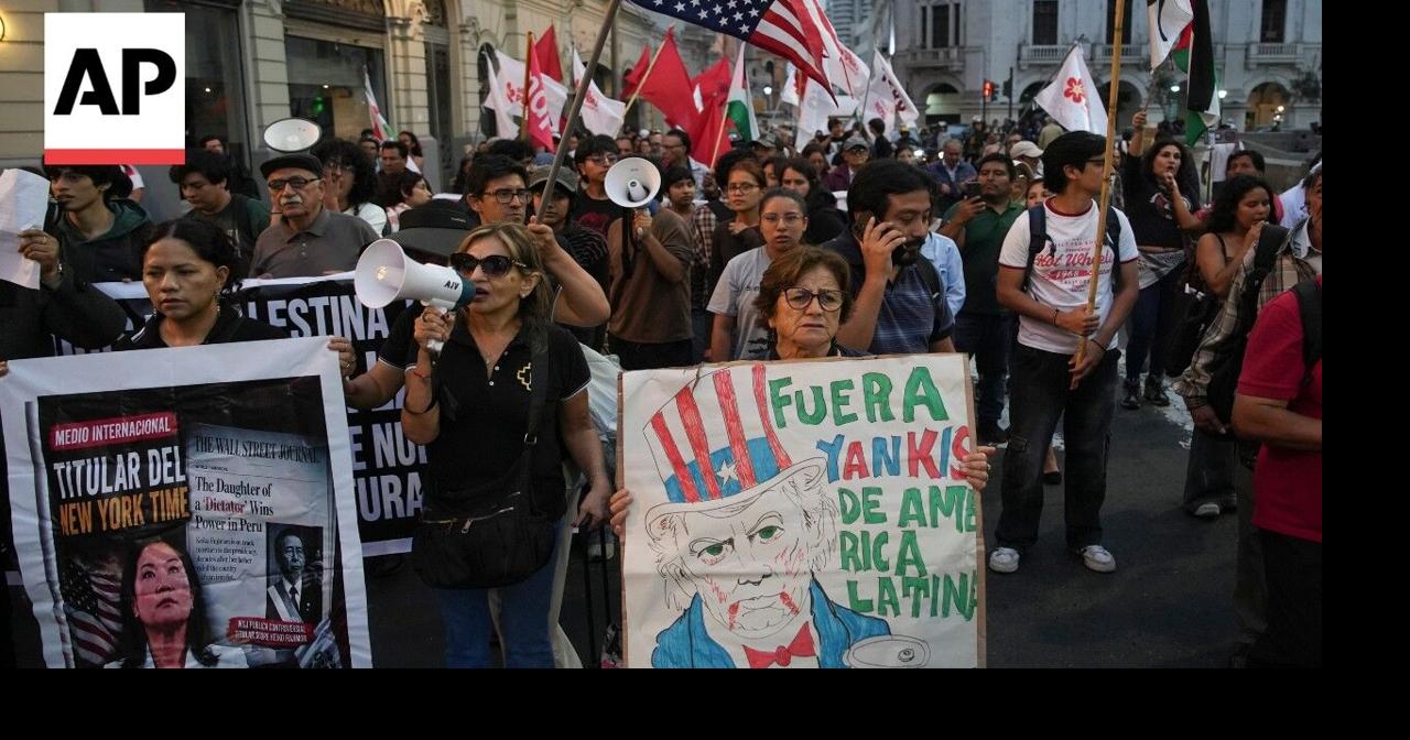 Hundreds in Peru protest against Marco Rubio's visit