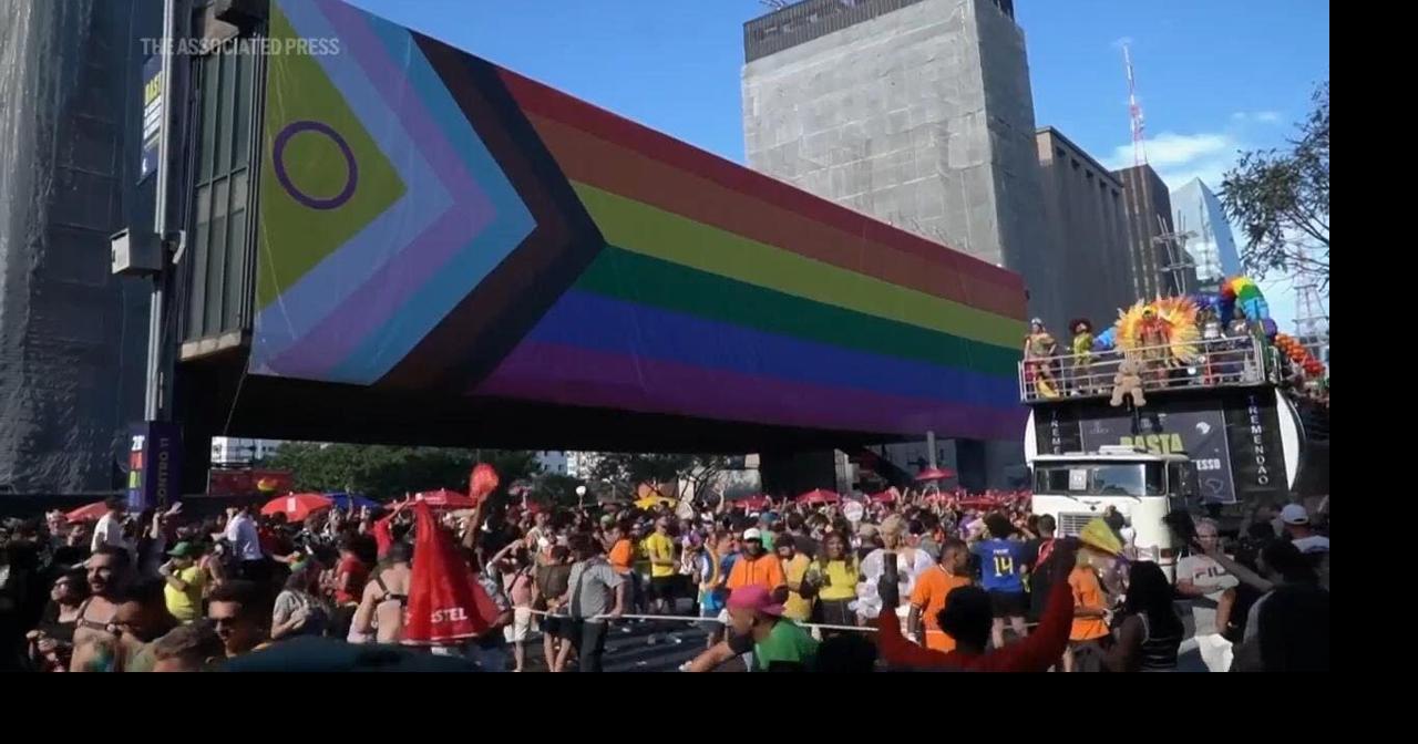 Pride revelers in Sao Paulo reclaim Brazil's national symbols