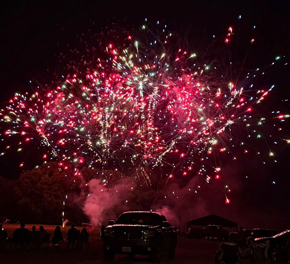 Spectacular fireworks display lights up the Warsaw riverfront