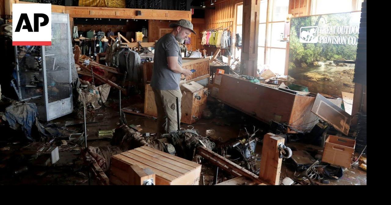 North Carolina residents react to flooding from remnants of Chantal