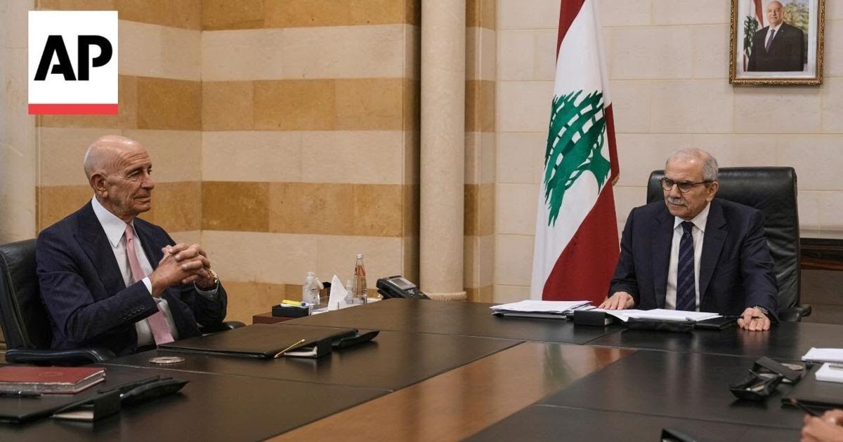 US special envoy Tom Barrack meets Lebanon leaders in Beirut