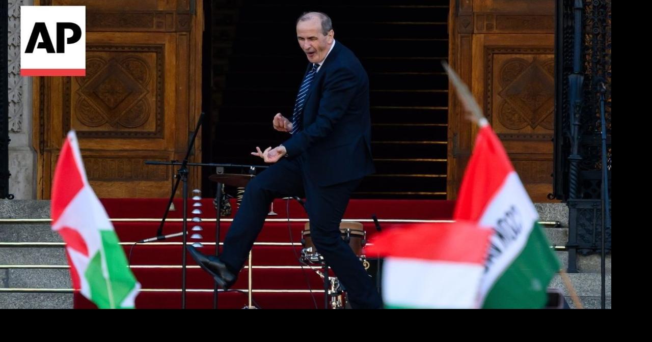 Hungary's next health minister dances as Péter Magyar is sworn in as prime minister