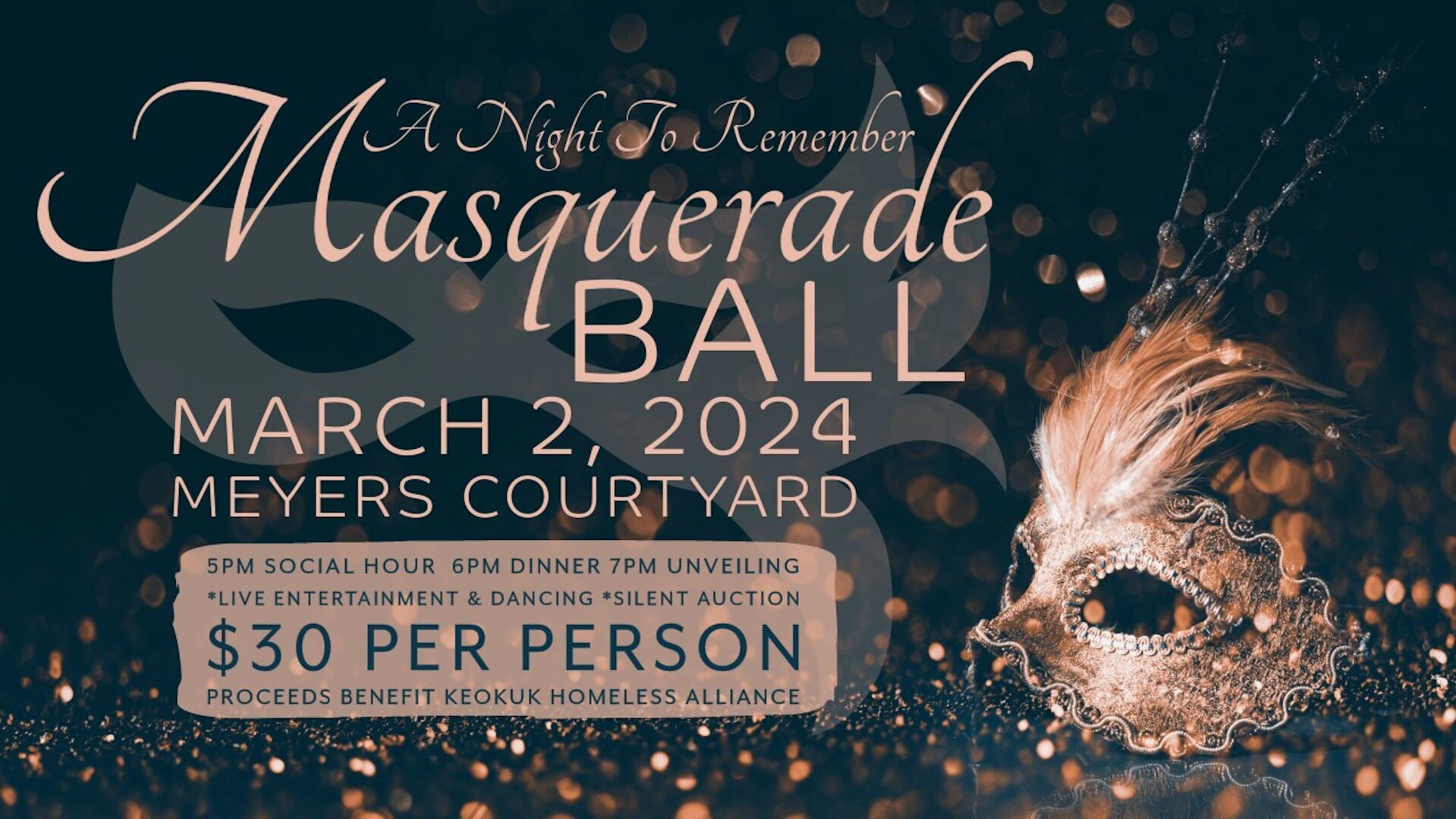 Glamour for good Masquerade Ball for Homeless Alliance