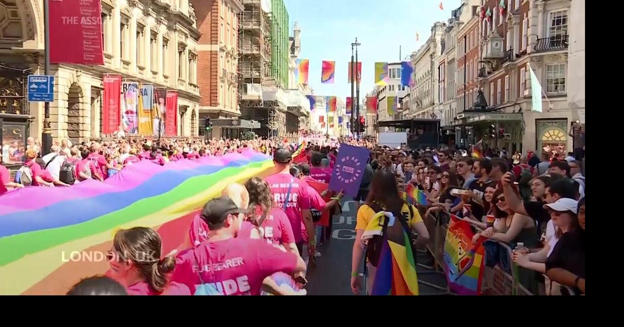 Sun shines on tens of thousands of revellers joining annual Pride