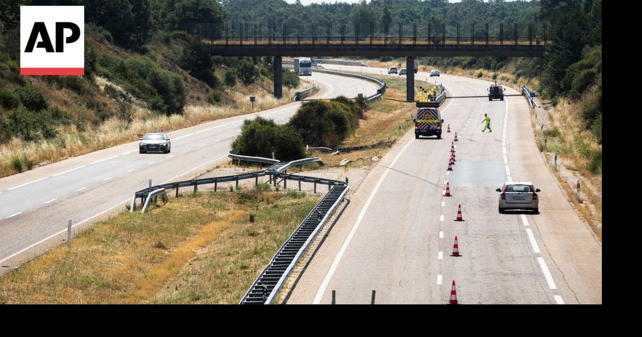 Scene of car accident in Spain that killed Liverpool's Diogo Jota and his brother