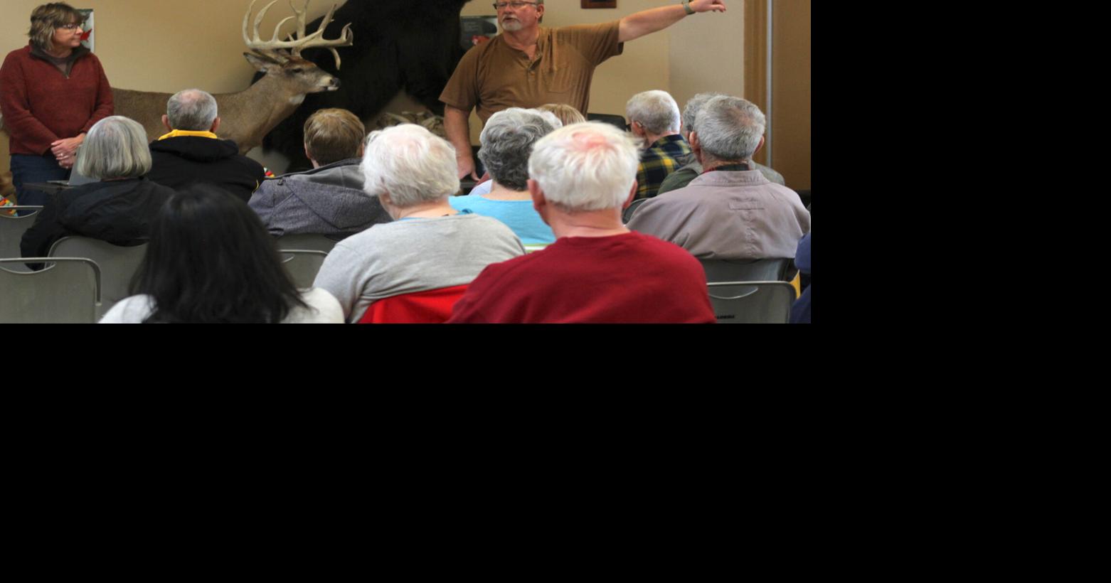 Ducks Unlimited volunteer couple talk waterfowl, habitat, and more during O.W.L.S. presentation