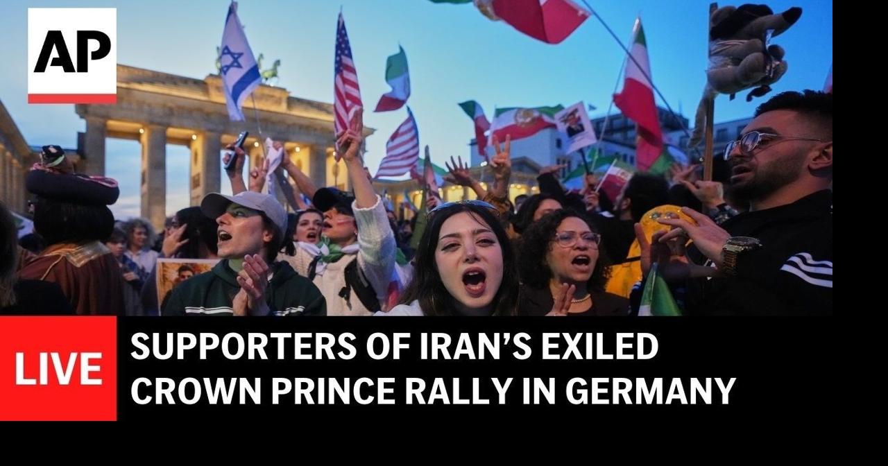 LIVE: Iran’s exiled crown prince's supporters rally in Germany after Khamenei's death