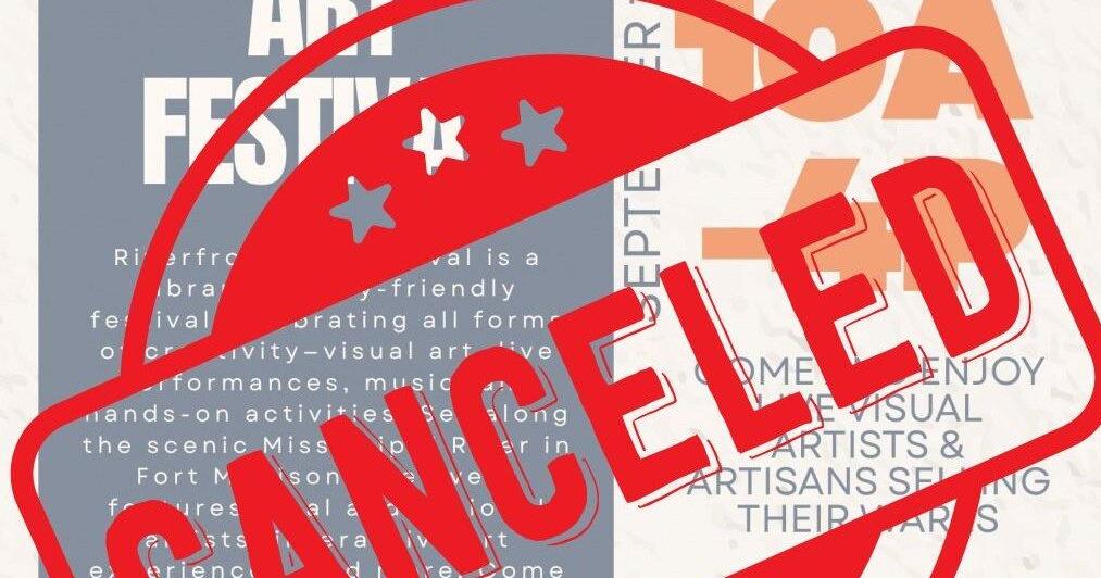 Riverfront Art Festival canceled