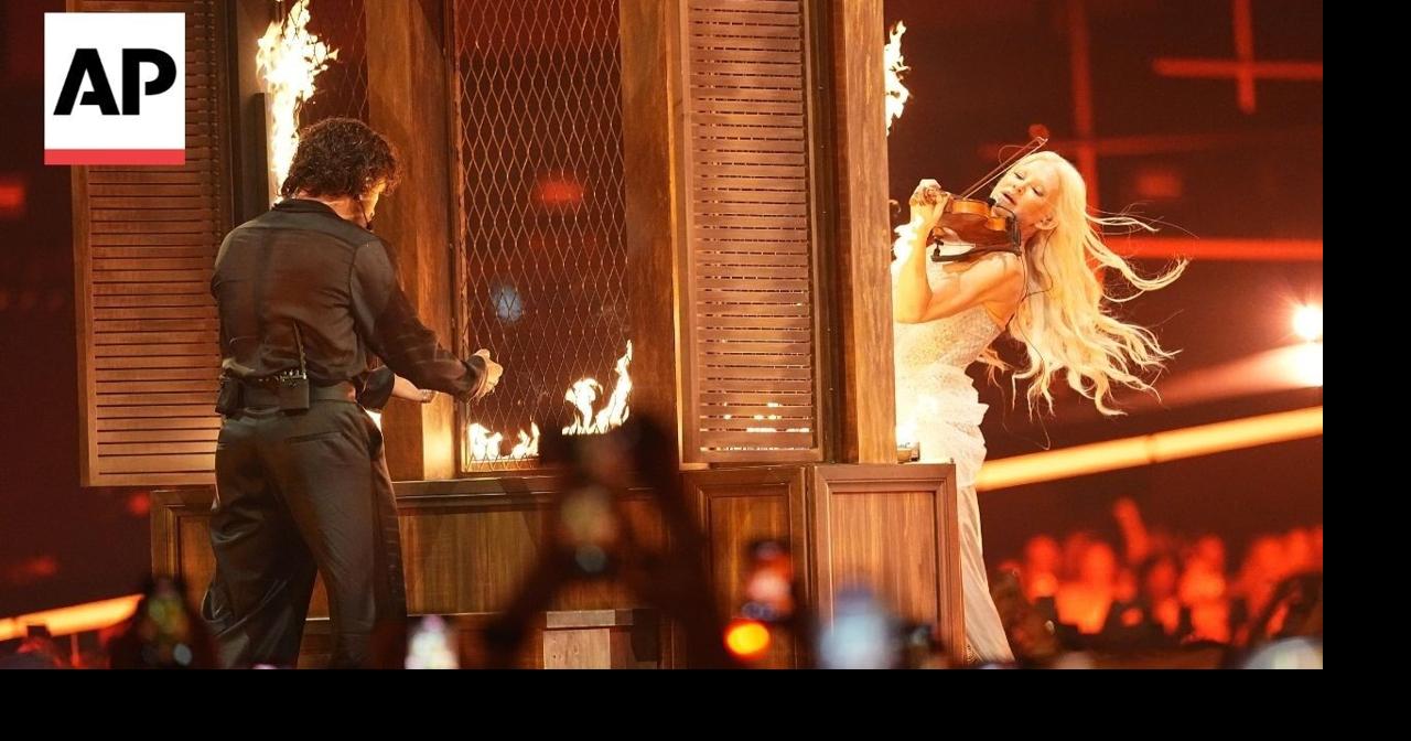 Flames and violins fuse in Finland's Eurovision 2026 final performance