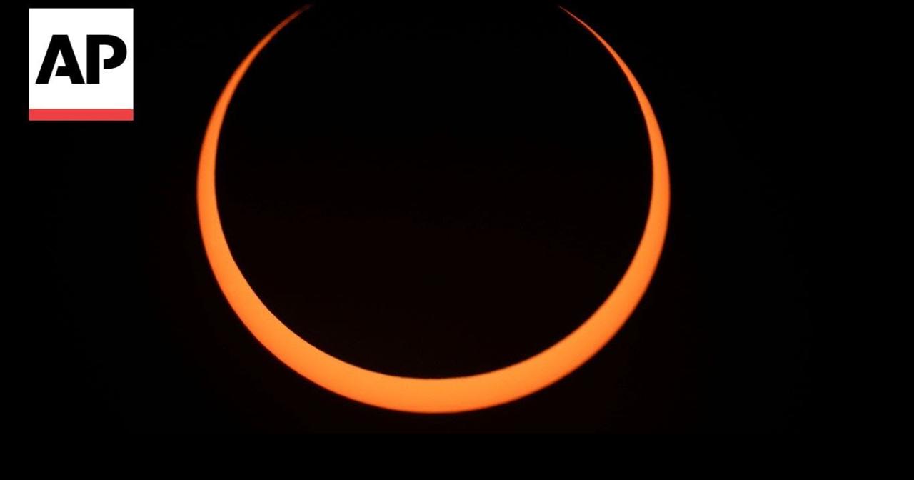WATCH 'Ring of fire' solar eclipse over Chile's Easter Island