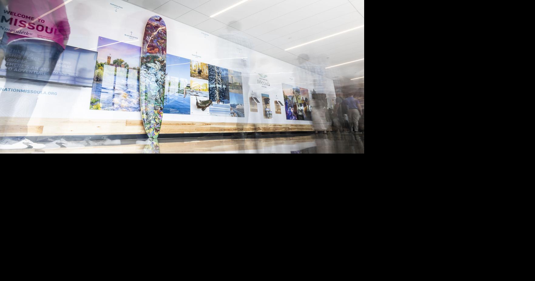 'Iconic Missoula:' Local art flaunted at new airport welcome wall