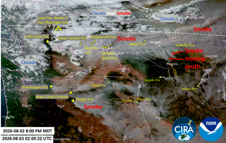 Wildfire Smoke Air Quality Update: August 3, 2026 at 8:10 a.m.