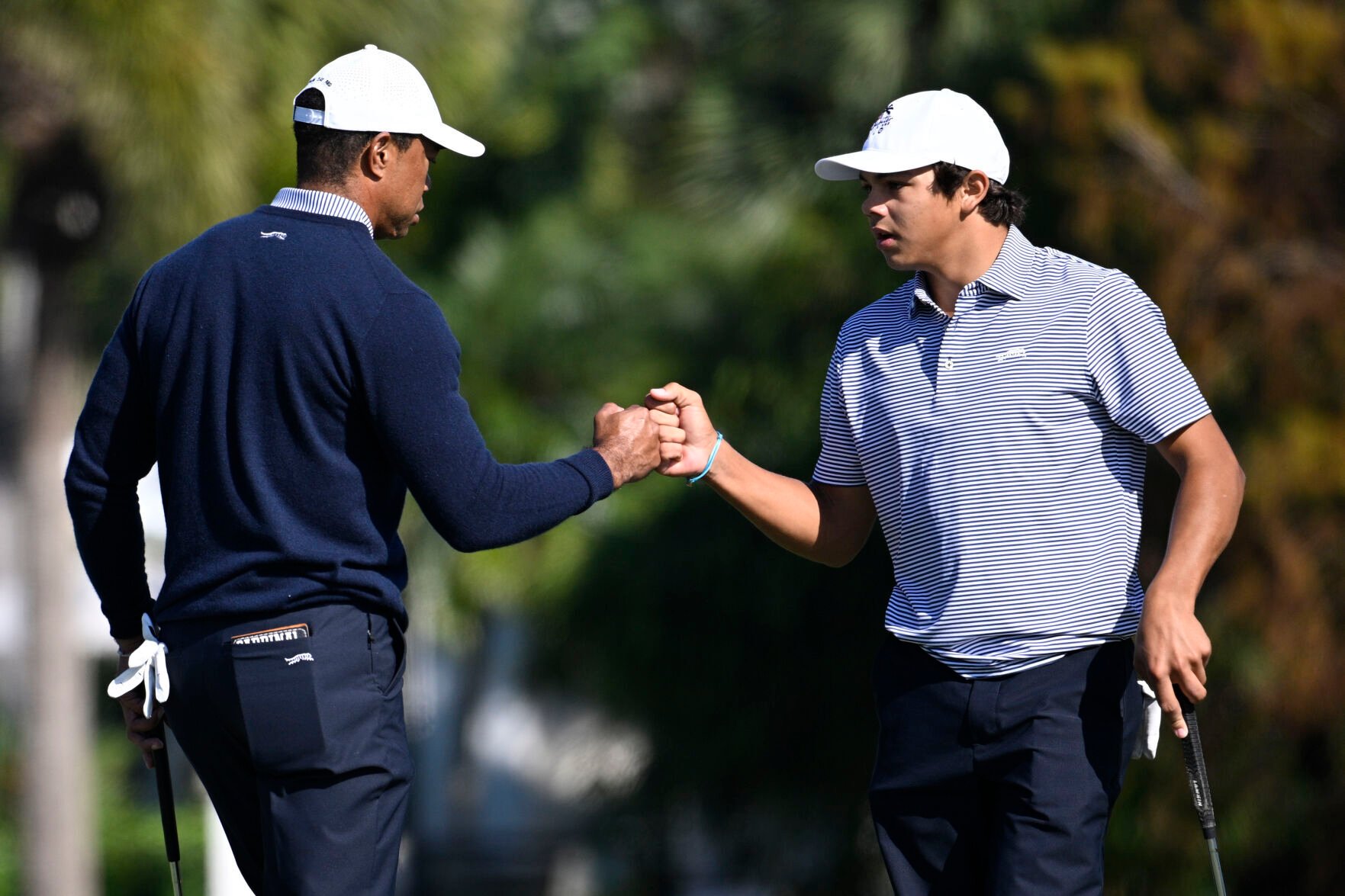 Tiger Woods And Son Charlie Share The Lead At PNC Championship