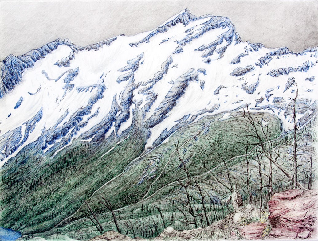 Artist sets out for 2nd season drawing Montana's disappearing glaciers