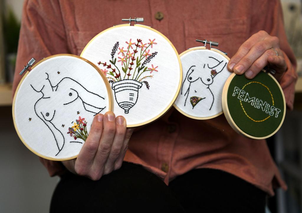 Not Your Grandma S Embroidery Woman Starts Snarky Feminist