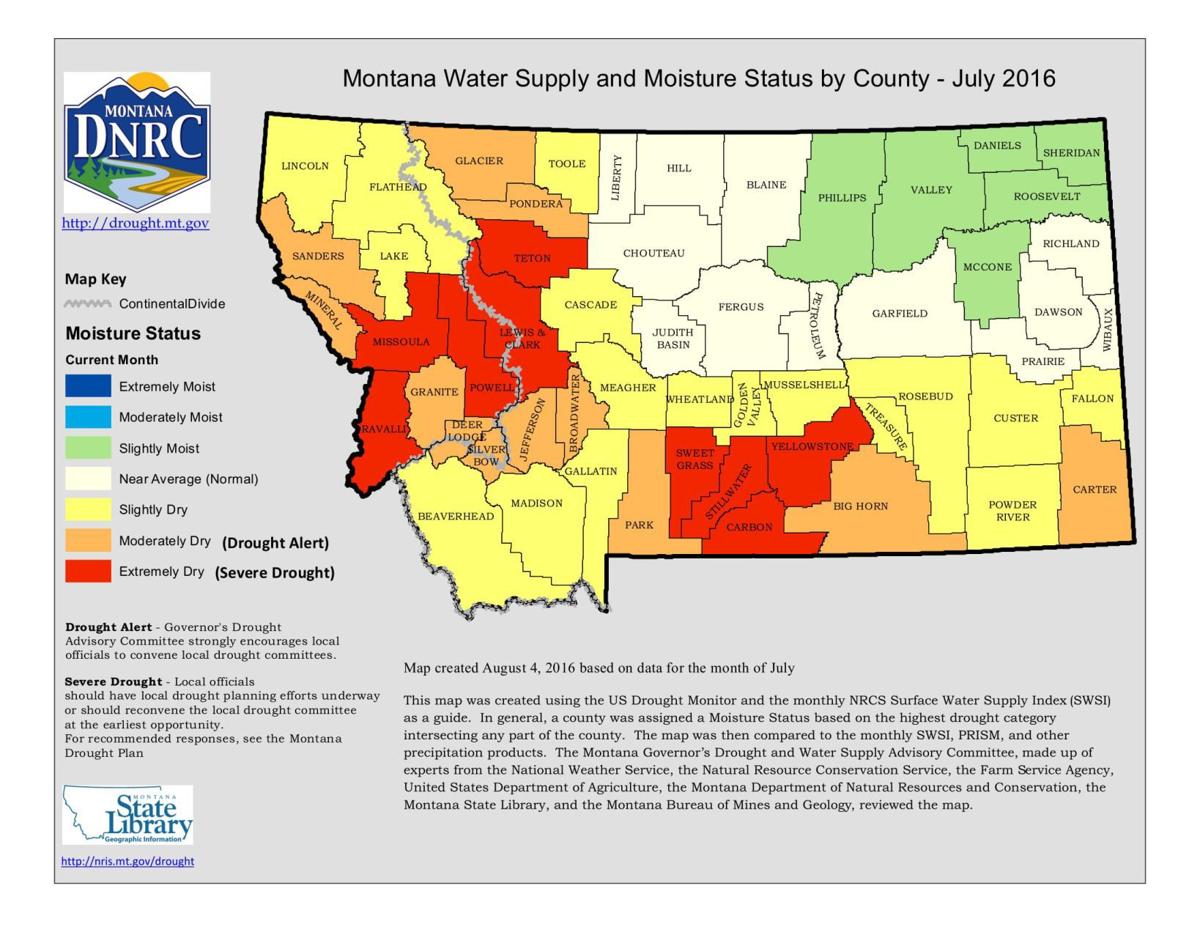 9 Montana counties in severe drought, 11 more under alert