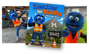 New Drive Safe Missoula mascot Buckles promotes road safety