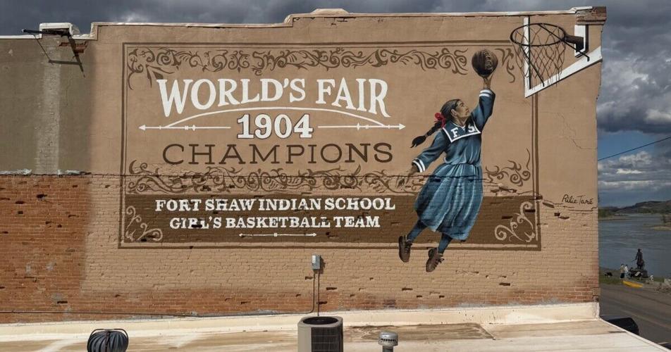 New mural celebrates Fort Shaw Indian School Girls Basketball Team