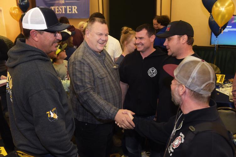 Sen. Jon Tester meets with supporters