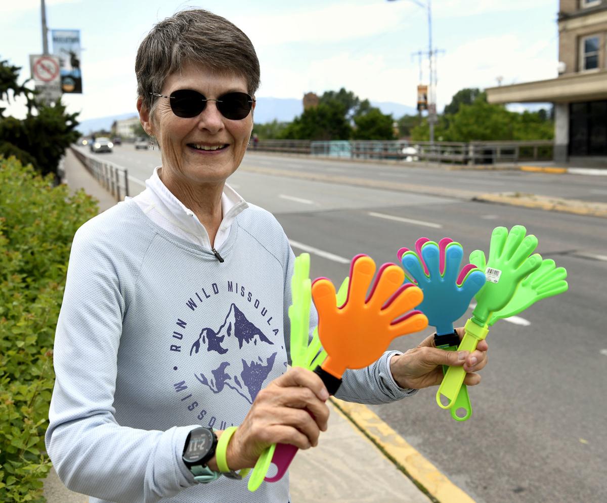 Pam Gardiner won't leave the Missoula Marathon until the last runner