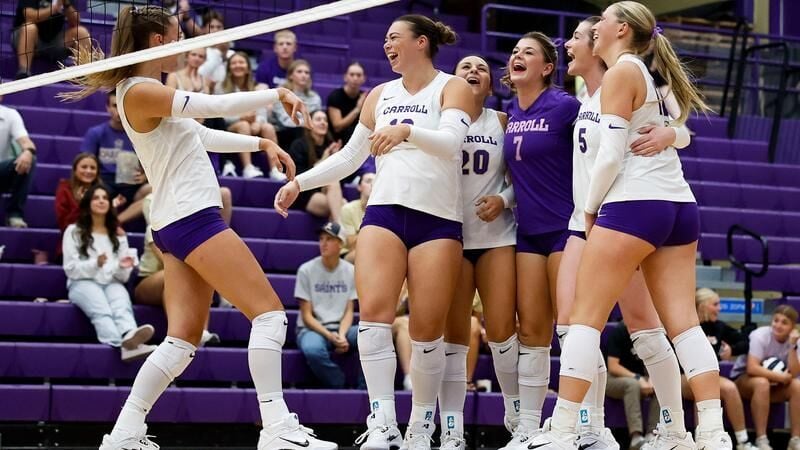 Epic First Set Comeback Spurs Saints Sweep of Rocky
