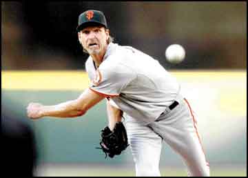 Former San Francisco Giants pitcher Randy Johnson elected to