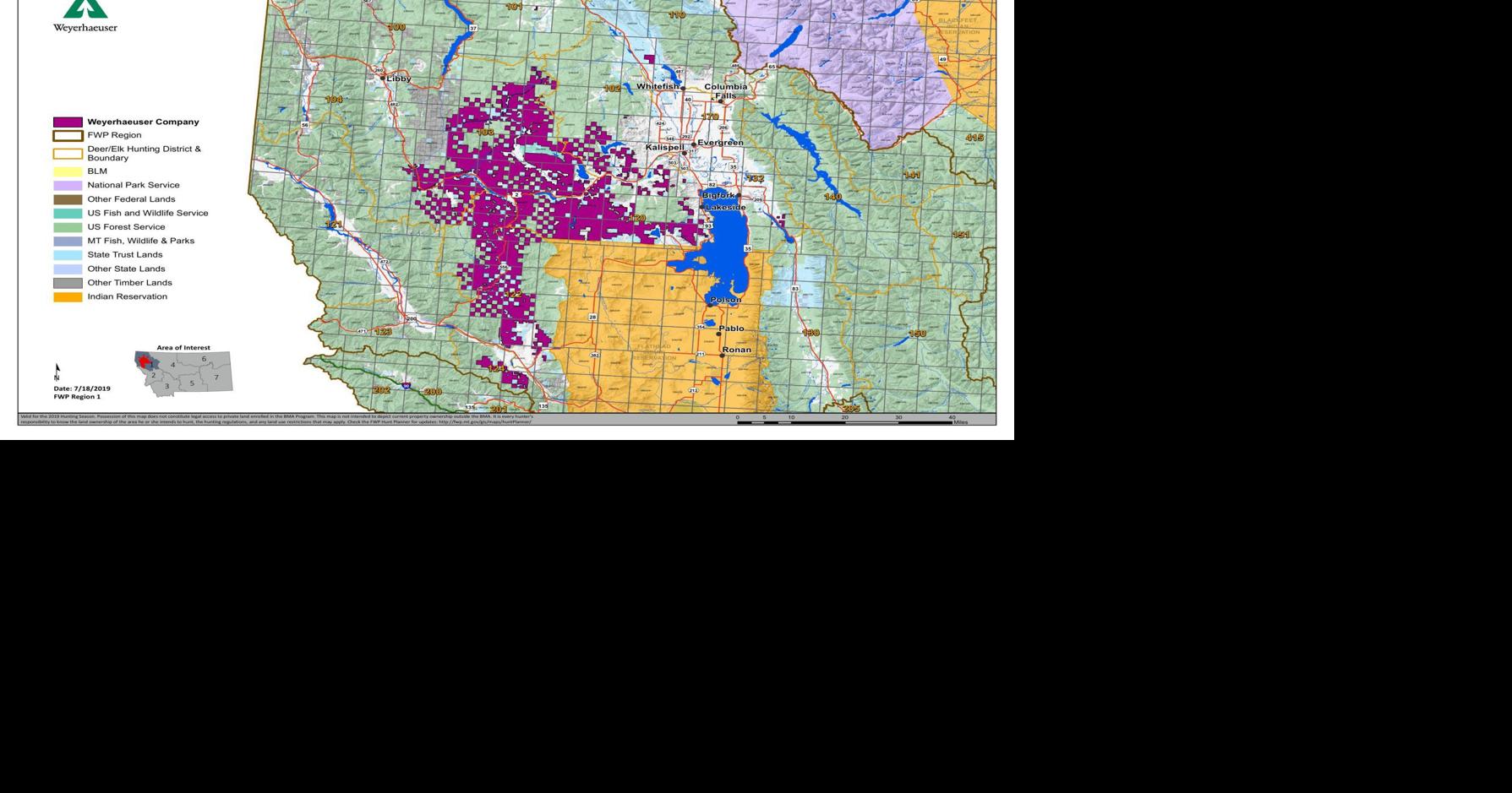 Weyerhaeuser land map