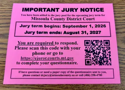 Potential District Court jurors to receive postcards this week