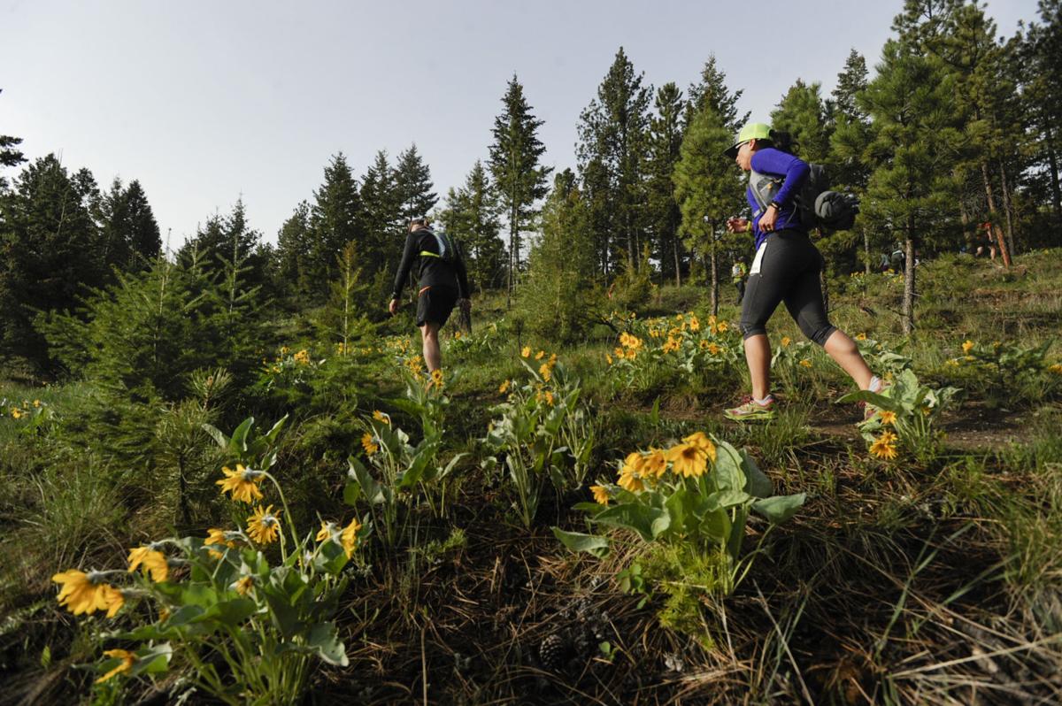 Trail runners on Helena's South Hills trail system.