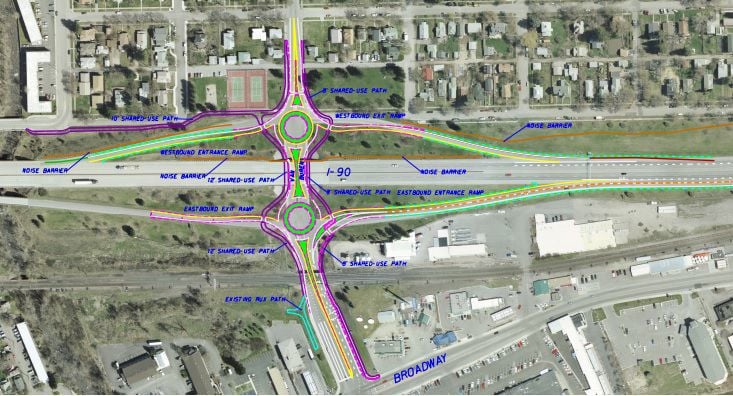 City officials want new roundabouts on Van Buren near I-90 to be bike ...